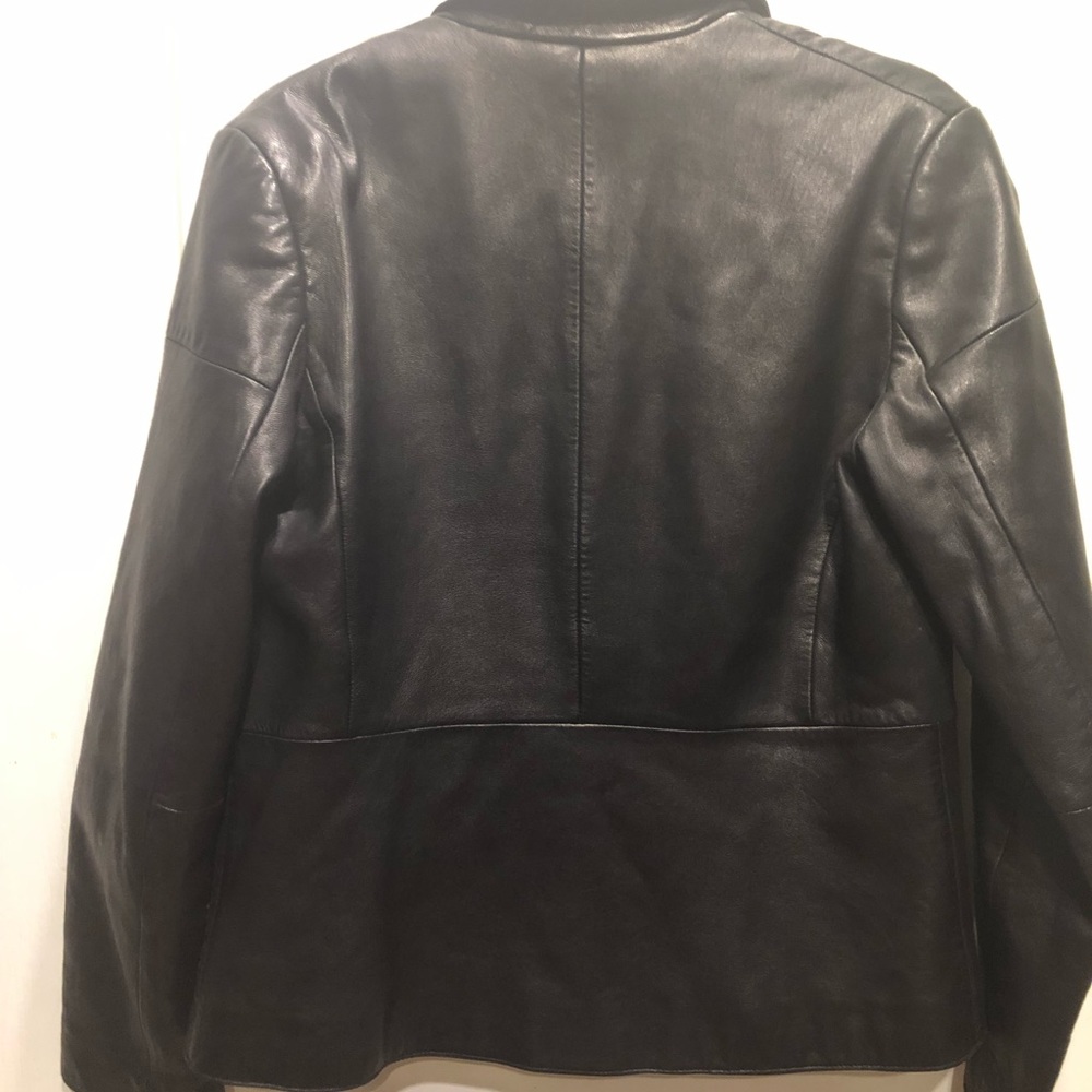 100% leather jacket black xs by banana republic
